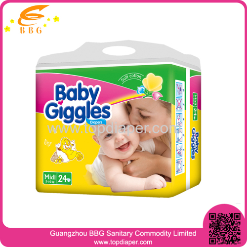 Dry surface absorption ultra thin baby diaper wholesale