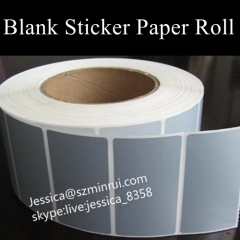 Silver Blank Strong Label Sticker in Roll Silver Color Ultra Destructible Vinyl Material Different Shape Size