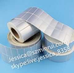 OEM Service Silver Blank Sticker Paper Roll Adhesive Silver Fragile Label Paper Do Not Remove Warranty Sticker