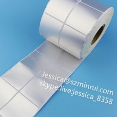 OEM Service Silver Blank Sticker Paper Roll Adhesive Silver Fragile Label Paper Do Not Remove Warranty Sticker