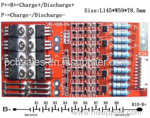 pcb/pcm/bms for 18650 batterypack