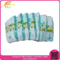 Export to africa high absorption and ultra thin baby diaper with green adl