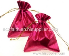 satin jewelry bag/ pouch