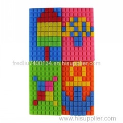 Mini DIY puzzle blocks silicone cover journal for kids