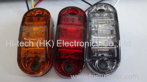 2X LED Side Marker Light Clearance Lamp 12V 24V E-marked SAE/ DOT Car Truck Trailer light 