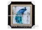 Framed Artworks animal Oil painting peacock zebra for home wall Decoration