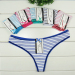 New arrival stripe cotton thong Underpants spandex g-string sexy lady panties women underwear t-back hot lingerie intima