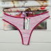 New arrival stripe cotton thong Underpants spandex g-string sexy lady panties women underwear t-back hot lingerie intima