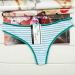 New arrival stripe cotton thong Underpants spandex g-string sexy lady panties women underwear t-back hot lingerie intima