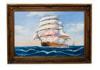 Maritime abstract art seascape sailboat oil painting Art for Living Room