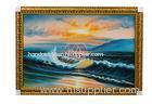 Traditional pirate ship sea battle ocean seaside oil painting for decoration wall