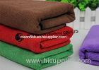 Red / green comfortable microfiber travel towels 80% polyester 20% polyamide