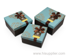 Fine square paper Sugar Box/Wedding Favor Box with nice bowknot