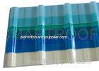 Anti - Corrosive FRP Translucent corrugated Roofing Sheets / Plastic Transparent Sheet