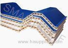 Water Resistance Gloss Blue PVC Hollow Factory Roof Sheet / ASA Plastic Sheet