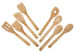 Manmade Long Handle Bamboo Wooden Kitchen Dinnerware Fork and Spoon Utensil Gift Set