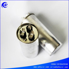 CBB65 air conditioner ac motor run oil capacitor of round type aluminum case