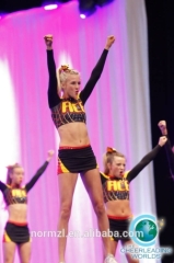 Hot sale 2015 Spandex Custom Cheerleading Uniforms