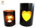 Small / large Stick Gold Foil inside pillar candle holder with heart hollow out