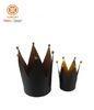 Crown shape Stick Gold Foil Black candle holder for Hotel / Home decor