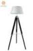 Large Adjustable Tripod Wooden Floor Standing Lamps Black Hight 146CM