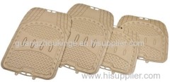 full set PVC car Waterproof floor mats /Anti Slip foot mats black/grey/beige color
