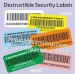 Custom Barcode Label Sticker Printing Anti-theft Barcode Label Sticker Private Security Stickers in Roll