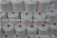 100% spun polyester yarn for sewing thread raw white