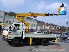 Donghae Aerial working platform truck mounted crane telescopic boom crane bucket