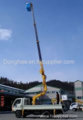 Donghae Aerial working platform truck mounted crane telescopic boom crane bucket