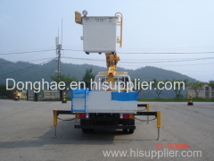 Donghae Aerial working platform truck mounted crane telescopic boom crane bucket