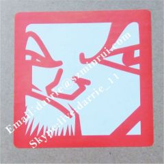 Custom 8X8cm red printed Excellent Quality Self Destructive Vinyl Eggshell Graffity Stickers .Custom any design forfree