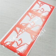 Custom 8X8cm red printed Excellent Quality Self Destructive Vinyl Eggshell Graffity Stickers .Custom any design forfree