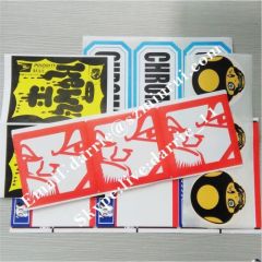 Custom 8X8cm red printed Excellent Quality Self Destructive Vinyl Eggshell Graffity Stickers .Custom any design forfree