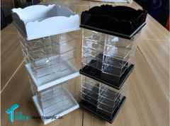 Wholesale Beauty Products Supply Rotating Table Organizer Acrylic Eye Shadow Palette Display Holder