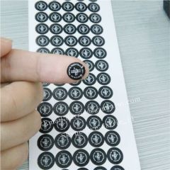 Free custom round black warranty screw adhesive labels security destructible labels stickers for tamper evident