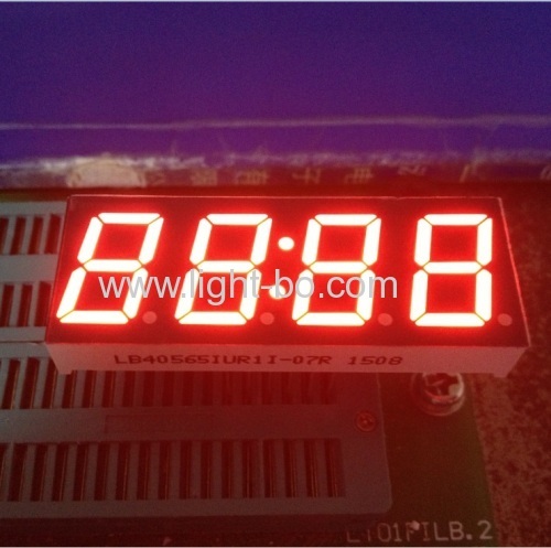 Ultra blue 0.56" 4 digit 7 segment led clock display common anode for home appliances