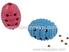 Blue Pet Treated Rubber Toy with Holes