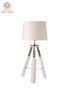 Small Tripod Matte White Light Wooden Modern Table Lamps for Living Room