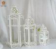 White Morocco hanging metal lantern candle holder For indoor Wedding