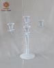 5 Arms White Europe Style Metal Candle Holders For Home Decoration