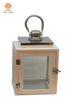 Square mini White Fashion Style Wood Candle Holder Lantern for Gifts & Decor