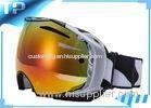 Frameless Neon White Womens Custom Snow Goggles Design For Skating