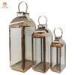 Outdoor copper color corrosion resistance stainless steel lanterns with Glass