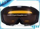 Low Light Anti Fog Adult Black Reflective Ski Goggles For Snowboarding Equipment