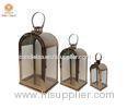 Modern Polished interior Home decor stainless steel lanterns for candles