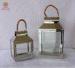 Unique Metal Stainless steel hanging candle lanterns with rope handle