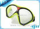 Yellow Bifocal Scuba Diving Masks Anti - Scratch Tempered Glass