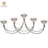 Crystal Wedding indoor metal frame Decorative candle holders with five head