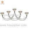 Crystal Wedding indoor metal frame Decorative candle holders with five head